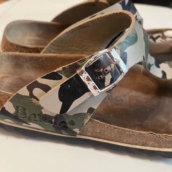 Birkenstock Betula Sz 41 L 10 camouflage Thong T Strap sandals - Picture 4 of 9